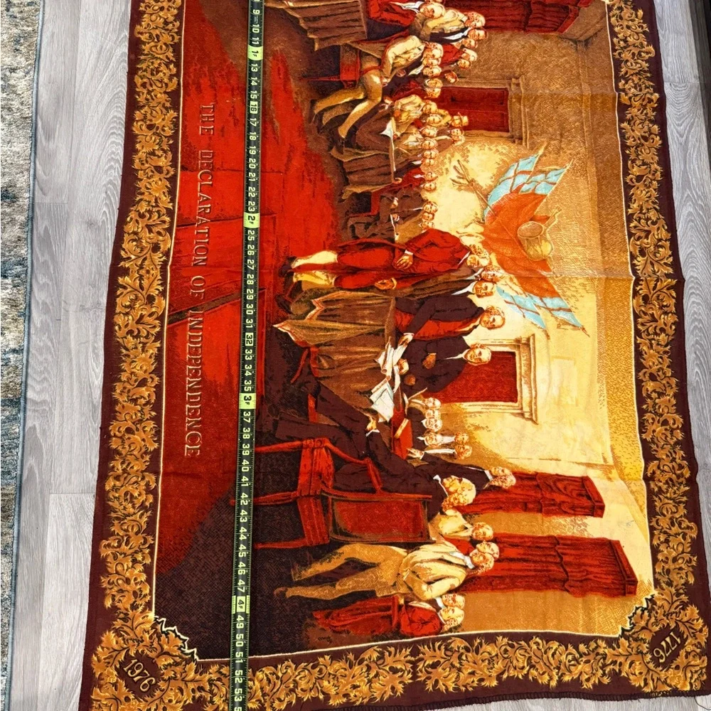 Vintage Tapestry The Declaration of Independence Historical Scene Large 55”x38”
